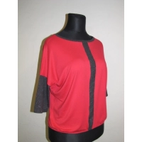 Bluzka Blanka z grafitowymi wstawkami z brokatu